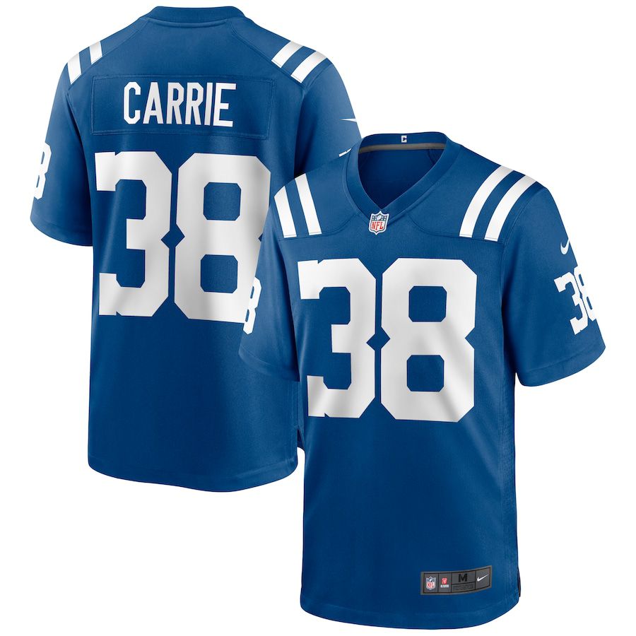 Men Indianapolis Colts #38 T.J. Carrie Nike Royal Game NFL Jersey
